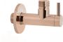 Hotbath Pal hoekstopkraan rond met filter 1 2" messing verouderd verweerd P2002AB - Thumbnail 3
