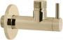 Hotbath Pal hoekstopkraan rond met filter 1 2" messing verouderd verweerd P2002AB - Thumbnail 1