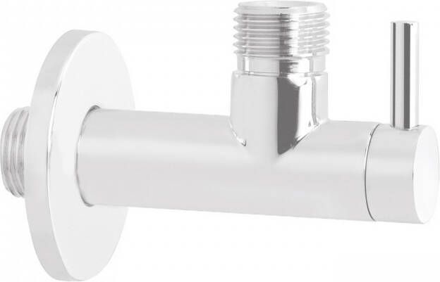 Hotbath Pal hoekstopkraan rond met filter 1 2" messing verouderd verweerd P2002AB
