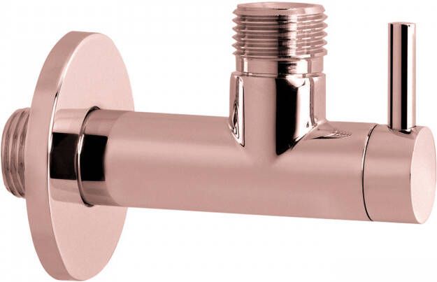 Hotbath Pal hoekstopkraan rond met filter 1 2" messing verouderd verweerd P2002AB