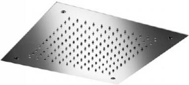 Hotbath Mate inbouwhoofddouche met LED verlichting vierkant 38x38cm nikkel geborsteld M117GN