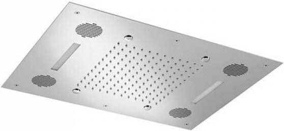 Hotbath Hoofddouche Mate Rechthoekig 48x63 cm Met Bluetooth Soundbox LED Chroom