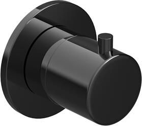 Hotbath COBBER Afbouwdeel 3-weg stop-omstelling PBP Gepolijst Zwart PVD (CB7083EXTPBP)