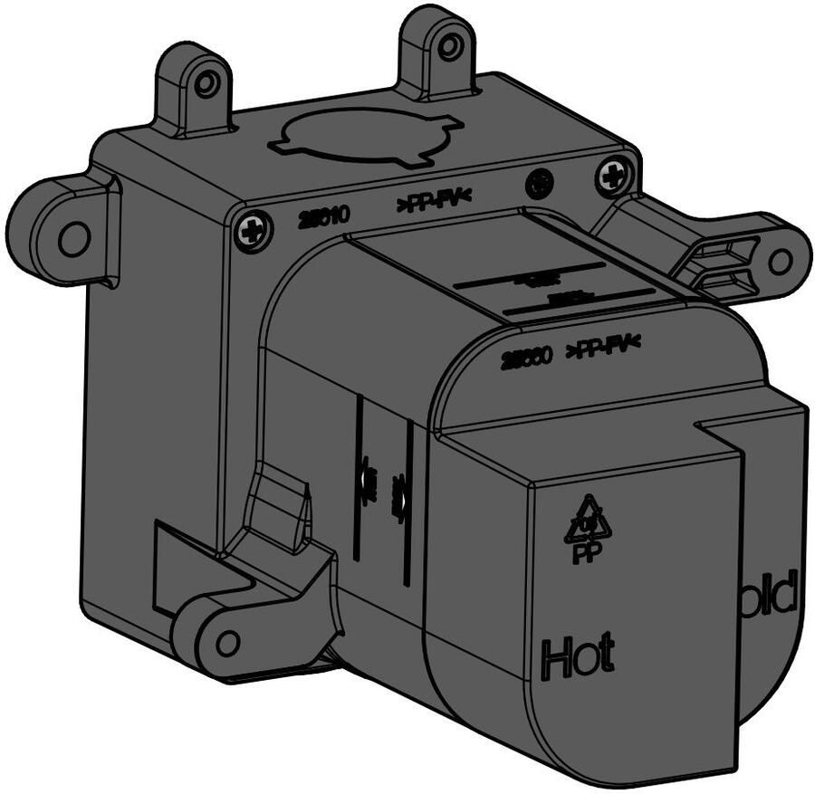 Hotbath Archie High Flow inbouwbox voor thermostaat rvs