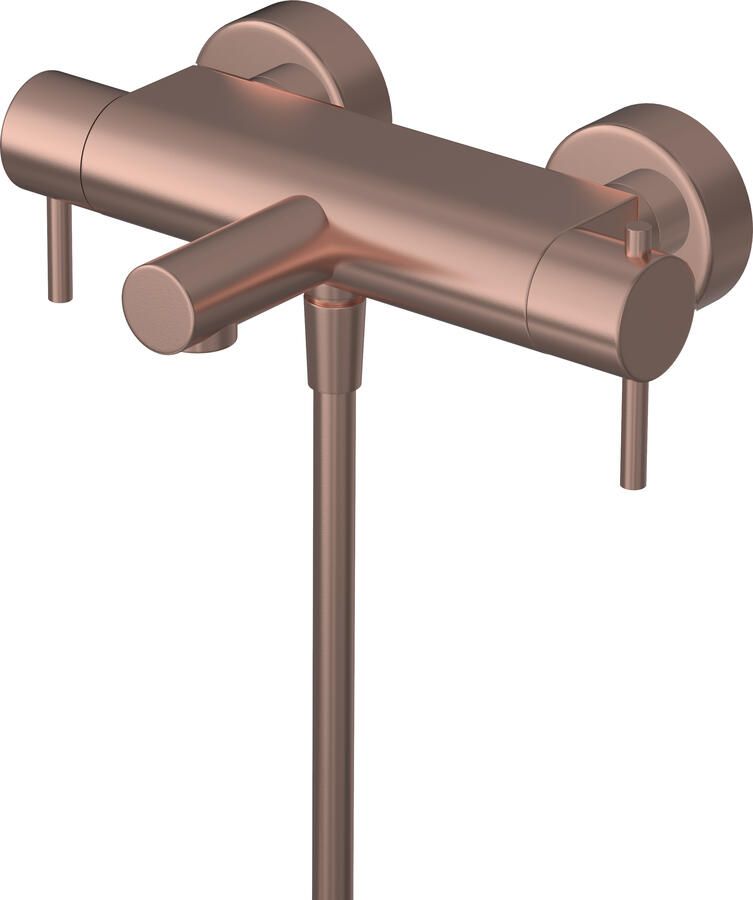 Hotbath Badthermostaat Buddy Opbouw 2-knop 26 cm Geborsteld Koper