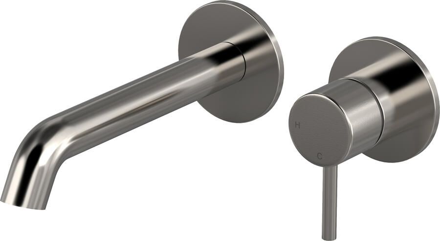 Hotbath BUDDY Afbouwdeel tbv Inbouw wastafelkraan 22cm Geborsteld Nikkel (B105EXT22GN)