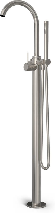 Hotbath BUDDY Badmengkraan met draaibare uitloop vloer Geborsteld Nikkel (B177EXTGN)