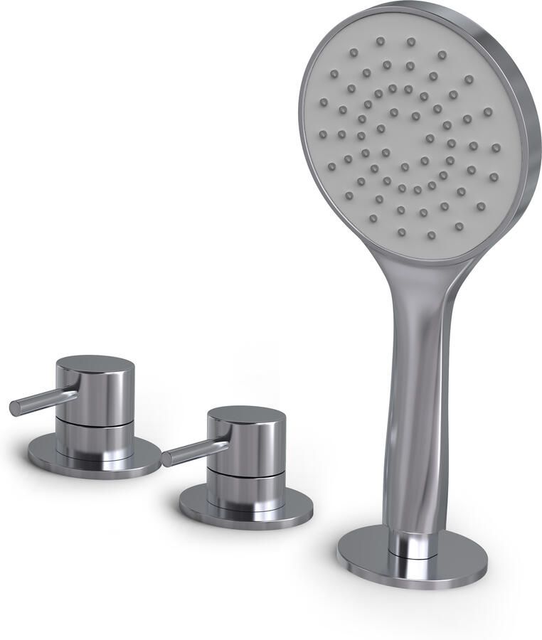 Hotbath BUDDY Badrandcombinatie zonder uitloop met 2-weg omstel Chroom