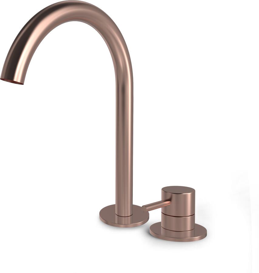 Hotbath BUDDY Wastafelmengkraan 2 gats Hoog model Geborsteld Koper PVD (B123HBCP)