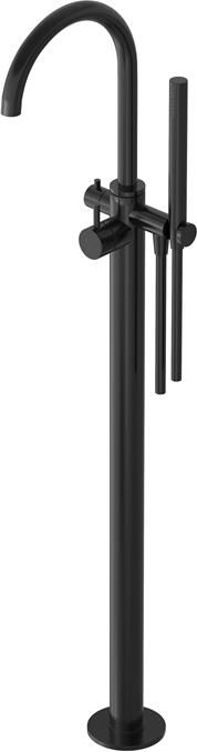 Hotbath COBBER Badmengkraan Vloermontage Geborsteld Zwart PVD (CB177EXTMBP)