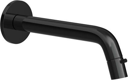 Hotbath COBBER Fonteinkraan wandmodel inkortbaar Gepolijst Zwart PVD (UW001MBP)