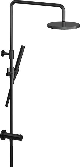 Hotbath COBBER Stortdoucheset Hoofddouche doucheslang Gepolijst Zwart PVD (M438PBP)