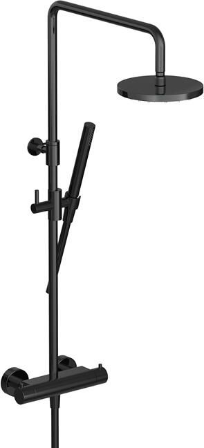 Hotbath COBBER Thermostatische stortdoucheset Gepolijst Zwart PVD (SDS9PBP)