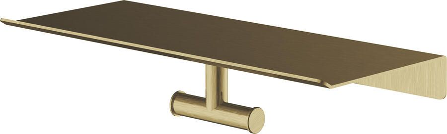 Hotbath &MORE Dubbele Handdoekhaak voor planchet serie Geborsteld messing PVD SHA03BBP