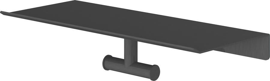 Hotbath &MORE Dubbele Handdoekhaak voor planchet serie Geborsteld zwart PVD SHA03MBP