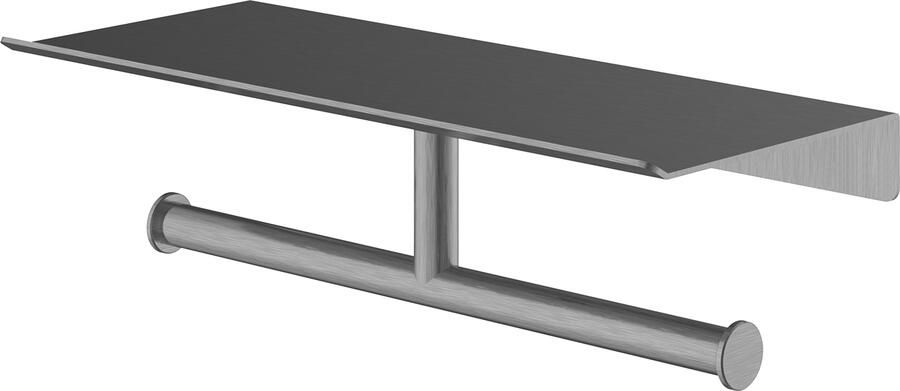 Hotbath &MORE Dubbele Rolhouder voor planchet serie Geborsteld gunmetal PVD SHA05BGP