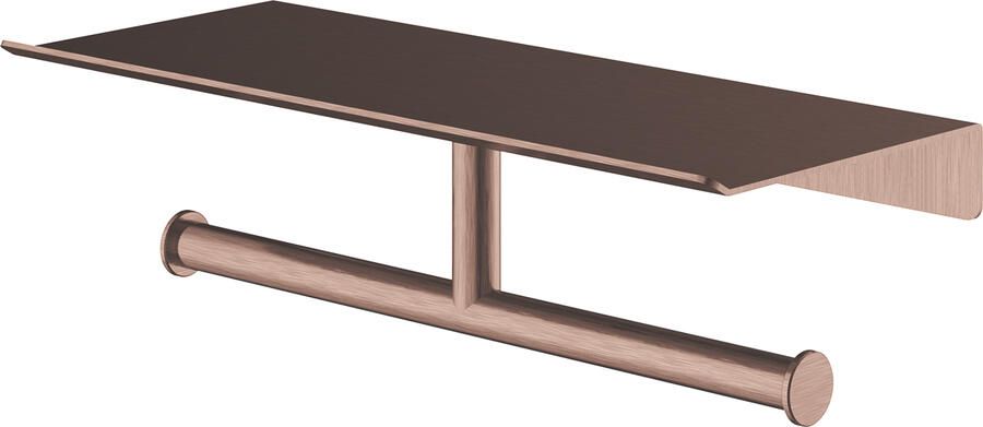 Hotbath &MORE Dubbele Rolhouder voor planchet serie Geborsteld koper PVD SHA05BCP