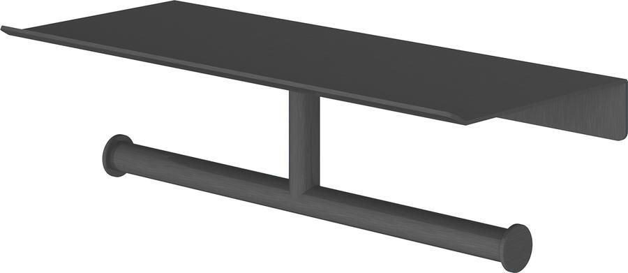 Hotbath &MORE Dubbele Rolhouder voor planchet serie Geborsteld zwart PVD SHA05MBP