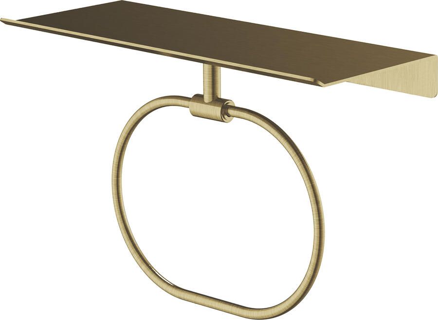 Hotbath &MORE Handdoekring voor planchet serie Geborsteld messing PVD SHA08BBP