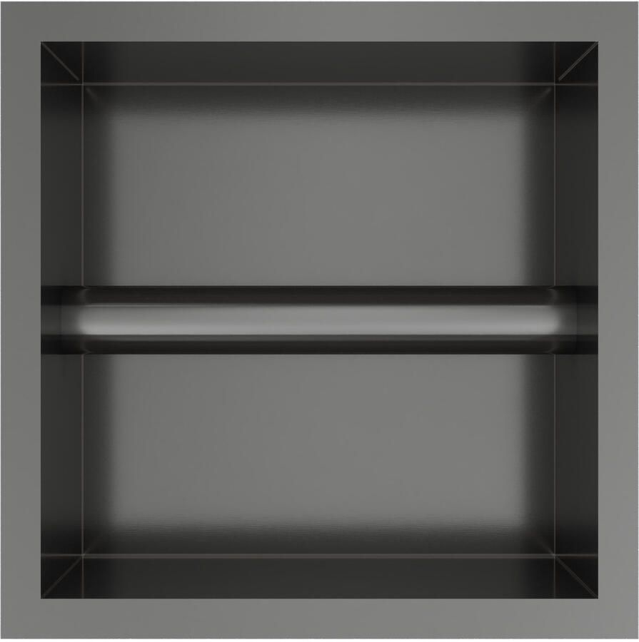 Hotbath &MORE Inbouw Toiletrol Houder 16x16x13cm Geborsteld gunmetal PVD PH016BGP