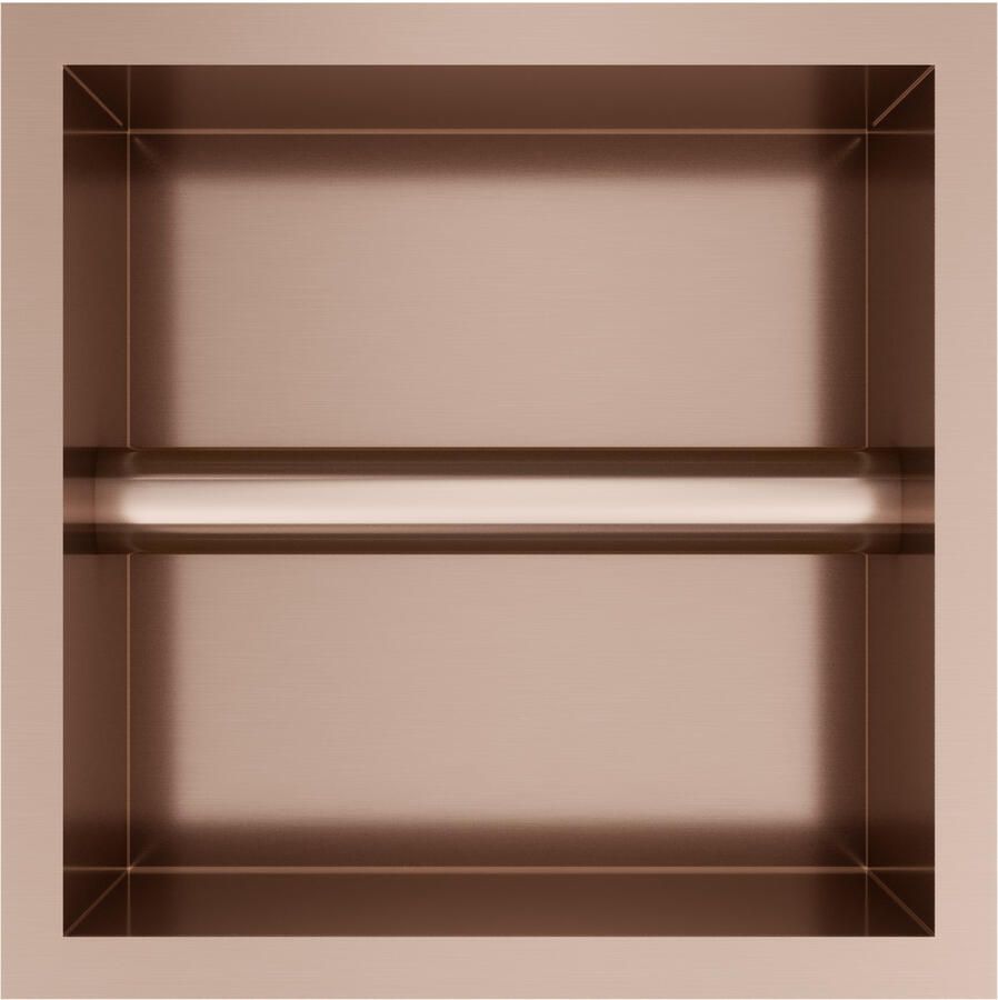 Hotbath &MORE Inbouw Toiletrol Houder 16x16x13cm Geborsteld koper PVD PH016BCP
