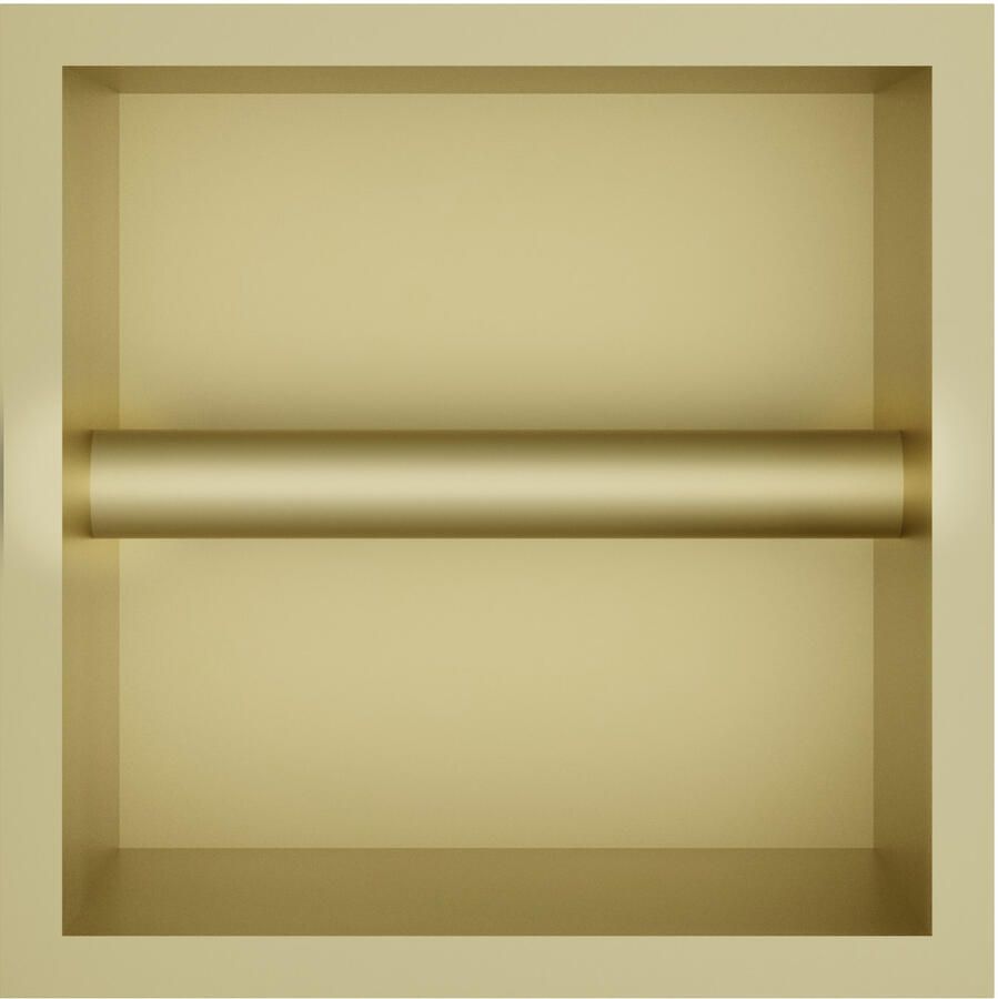 Hotbath &MORE Inbouw Toiletrol Houder 16x16x13cm Geborsteld messing PVD PH016BBP