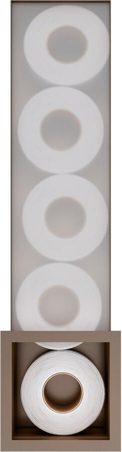 Hotbath &MORE Inbouw Reserverol Houder 16x60x14cm voor 6 rollen Tuscan bronze ST016TB