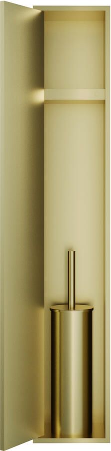 Hotbath &MORE Inbouw reserverol houder voor 6 rollen 74x20.9x14cm Geborsteld Messing PVD
