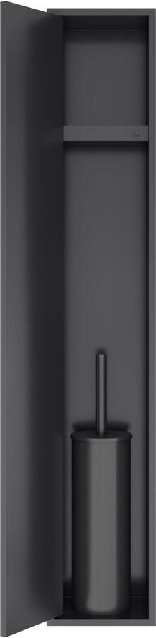 Hotbath &MORE Inbouw reserverol houder voor 6 rollen 74x20.9x14cm Geborsteld Zwart PVD