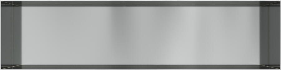 Hotbath &MORE Inbouwnis 30x120x10cm frameless Geborsteld Gunmetal PVD