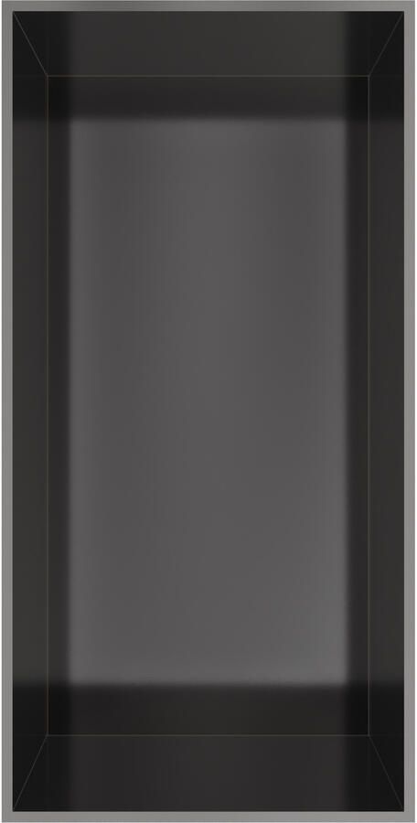Hotbath &MORE Inbouwnis 30x15x10cm frameless Geborsteld Gunmetal PVD