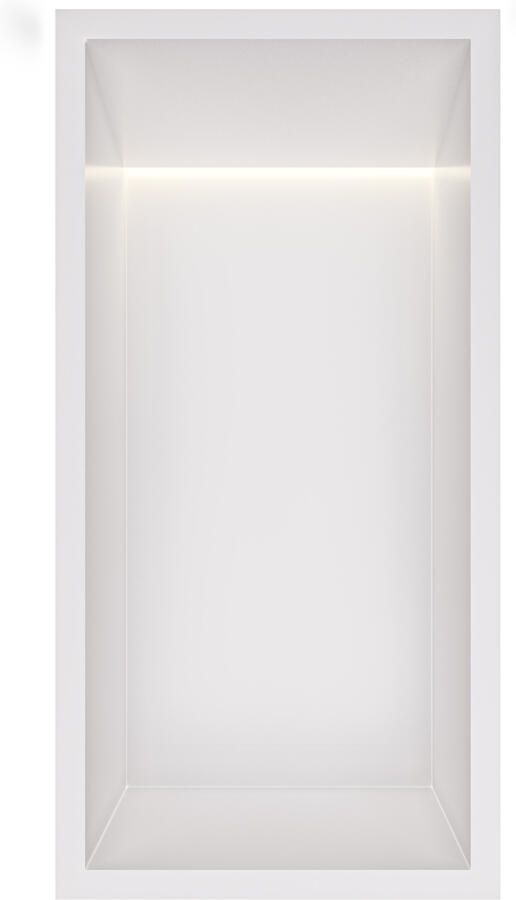 Hotbath &More inbouwnis met verlichting 30x15x10cm geborsteld gunmetal PVD
