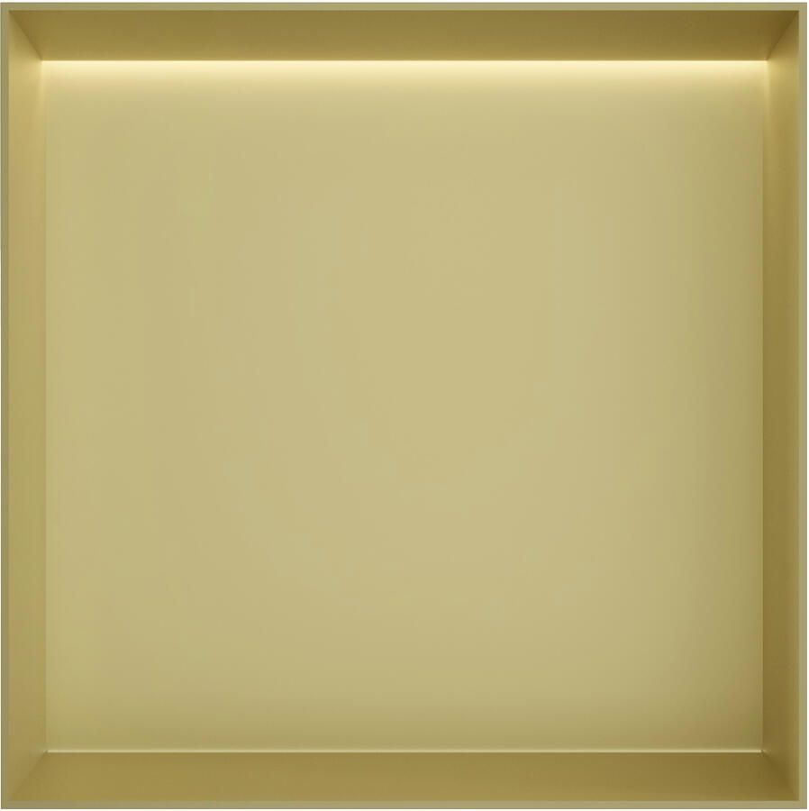 Hotbath &More frameless inbouwnis met verlichting 30x30x10cm geborsteld gunmetal PVD - Foto 2