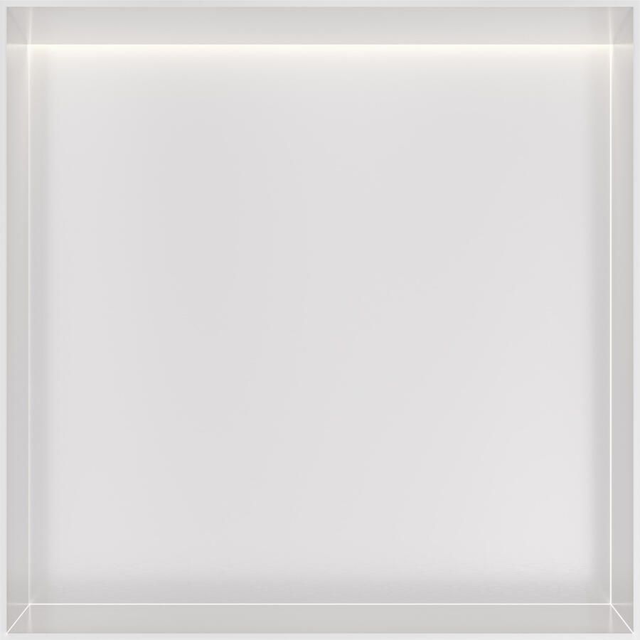 Hotbath &More frameless inbouwnis met verlichting 30x30x10cm geborsteld gunmetal PVD