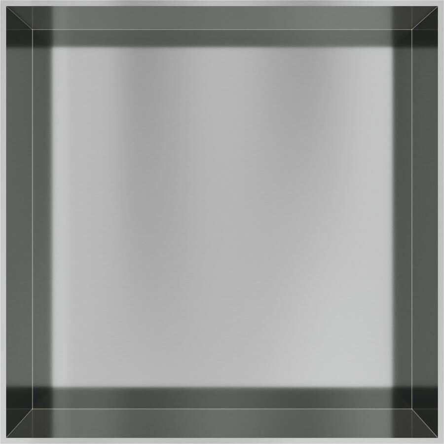 Hotbath &MORE Inbouwnis 30x30x10cm frameless Geborsteld Gunmetal PVD