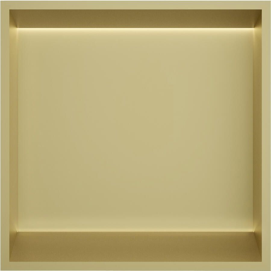 Hotbath &More inbouwnis met verlichting 30x30x10cm geborsteld gunmetal PVD - Foto 3