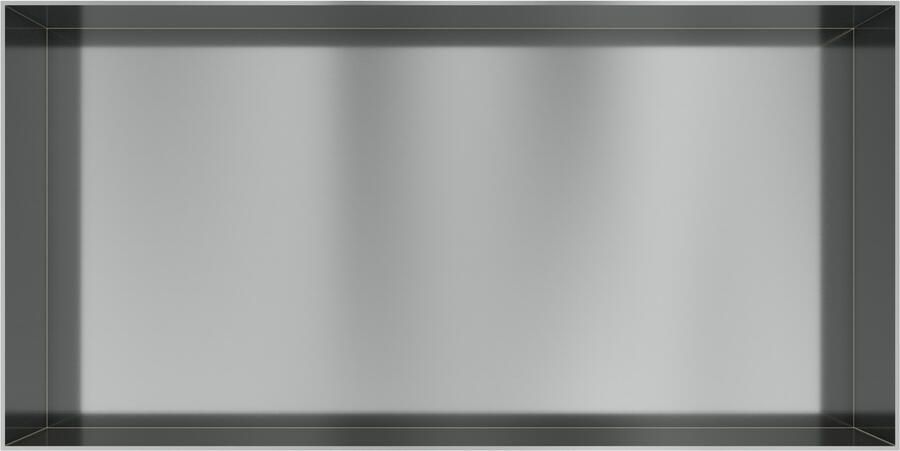 Hotbath &MORE Inbouwnis 30x60x10cm frameless Geborsteld Gunmetal PVD