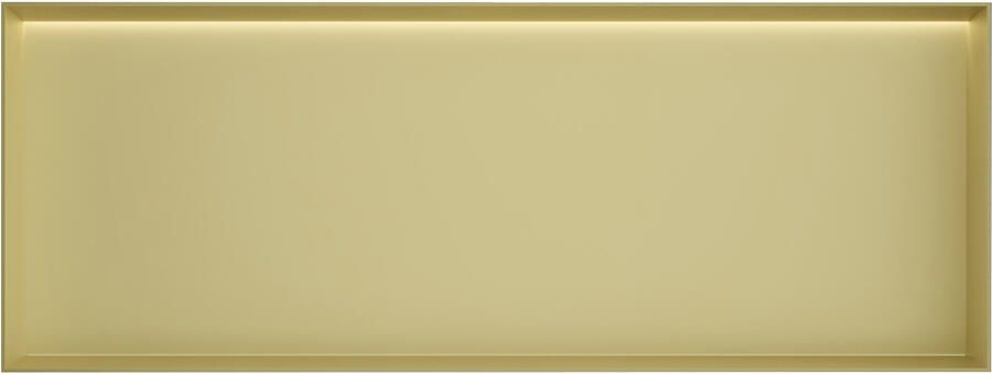 Hotbath &More frameless inbouwnis met verlichting 30x80x10cm geborsteld gunmetal PVD
