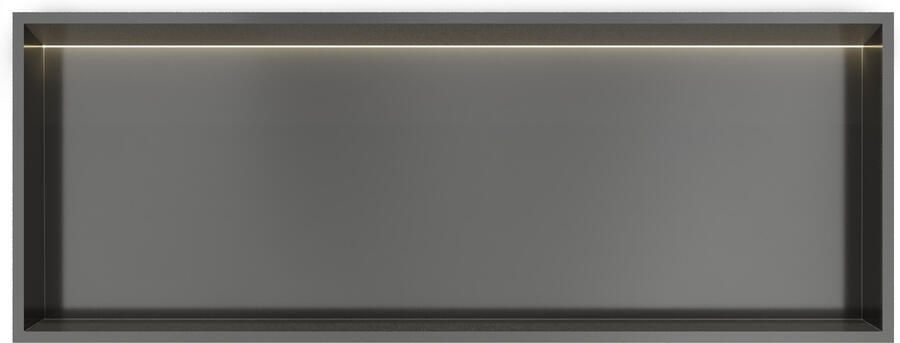 Hotbath &MORE Inbouwbox of inbouwnis 30x80x10 with LED IP44 Geborsteld messing PVD BOX080LBBP
