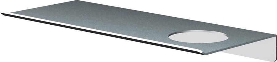 Hotbath &More Planchet 30 cm inclusief bevestigings rails met 1 uitsparing voor een zeepdispenser of beker RVS 316