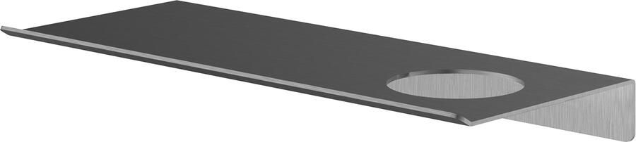 Hotbath &MORE Planchet 30cm inclusief bevestigings rails 1 uitsparing voor zeepdispenser of beker Geborsteld gunmetal PVD SH030HBGP