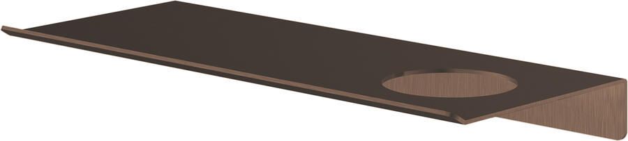 Hotbath &More Planchet 30 cm inclusief bevestigings rails met 1 uitsparing voor een zeepdispenser of beker Tuscan bronze