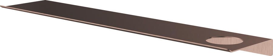 Hotbath &MORE Planchet 60cm inclusief bevestigings rails 1 uitsparing voor zeepdispenser of beker Geborsteld koper PVD SH060HBCP