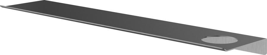 Hotbath &More Planchet 60 cm inclusief bevestigings rails met 1 uitsparing voor een zeepdispenser of beker Geborsteld gunmetal PVD