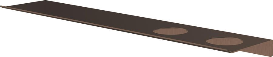 Hotbath &More Planchet 60 cm inclusief bevestigings rails met 2 uitsparingen voor een zeepdispenser of beker Tuscan bronze
