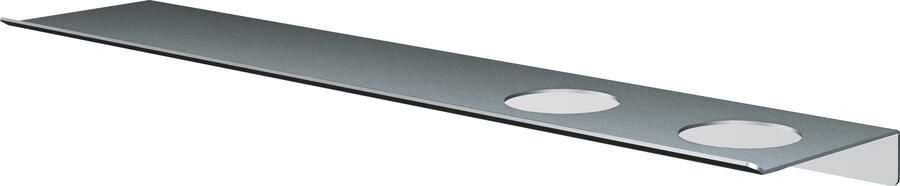 Hotbath &MORE Planchet 60cm inclusief bevestigings rails 2 uitsparingen voor zeepdispenser of beker RVS 316 SH060H2IX