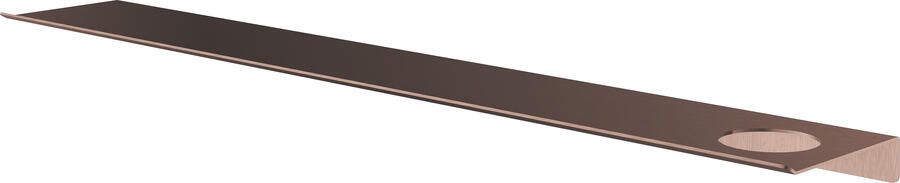 Hotbath &MORE Planchet 80cm inclusief bevestigings rails 1 uitsparing voor zeepdispenser of beker Geborsteld koper PVD SH080HBCP