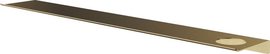 Hotbath &MORE Planchet 80cm inclusief bevestigings rails 1 uitsparing voor zeepdispenser of beker Geborsteld messing PVD SH080HBBP