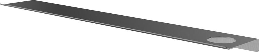 Hotbath &More Planchet 80 cm inclusief bevestigings rails met 1 uitsparing voor een zeepdispenser of beker Geborsteld gunmetal PVD
