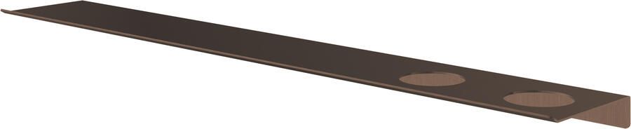 Hotbath &More Planchet 80 cm inclusief bevestigings rails met 2 uitsparingen voor een zeepdispenser of beker Tuscan bronze